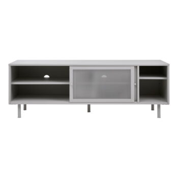 Biely kovový TV stolík 160x55 cm Veep – Unique Furniture – Obrázok 4