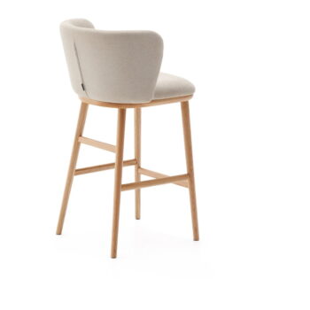 Béžová barová stolička (výška sedadla 65 cm) Ciselia – Kave Home – Obrázok 4