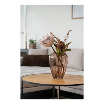 Hnedá sklenená váza (výška 29 cm) – House Nordic – Obrázok 2