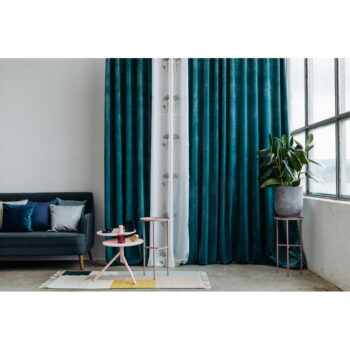 Bielo-modrá záclona 140x260 cm Elba – Mendola Fabrics - Image 5