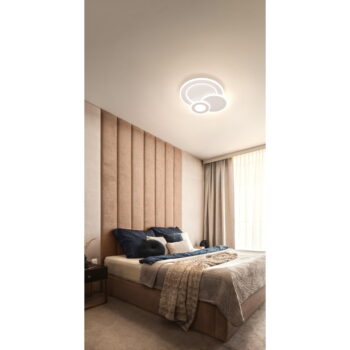 Biele stmievateľné LED stropné svietidlo na diaľkové ovládanie 45,5x53,5 cm Joster – Fischer & Honsel - Image 2