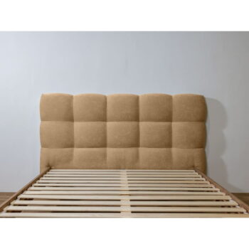 Béžová čalúnená dvojlôžková posteľ s roštom 140x190 cm Kumo – Bobochic Paris – Obrázok 2