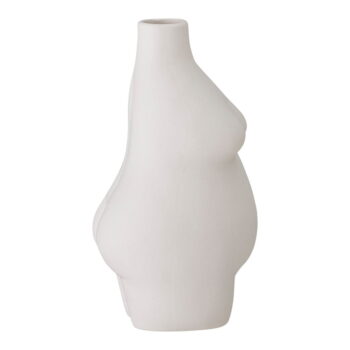 Biela kameninová váza Bloomingville Elora, výška 18 cm - Image 2