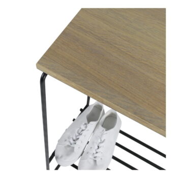 Konzolový stolík v čierno-prírodnej farbe s doskou z dubového dreva 29x57 cm Clint – Spinder Design - Image 6
