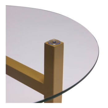 Okrúhly odkladací stolík so sklenenou doskou ø 40 cm Elevate – Hübsch - Image 2