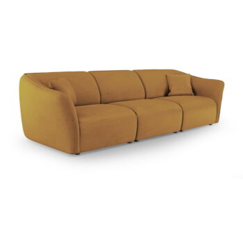 Pohovka z textílie buklé v horčicovej farbe 292 cm Tokyo – Cosmopolitan Design - Image 2