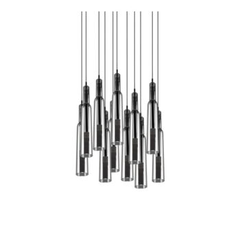 LED závesné svietidlo so skleneným tienidlom ø 50 cm v striebornej farbe Lucent – Trio Select - Image 2