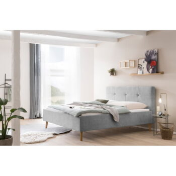 Svetlosivá čalúnená dvojlôžková posteľ 180x200 cm Smart – Meise Möbel - Image 7