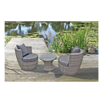 Sivá záhradná jedálenská súprava Linz – Garden Pleasure – Obrázok 4