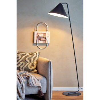 Čierna stojacia lampa s kovovým tienidlom (výška 165 cm) Latisha – Bloomingville - Image 6