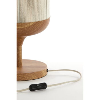 Stolová lampa v prírodnej farbe s textilným tienidlom (výška 50 cm) Dania – Light & Living - Image 4