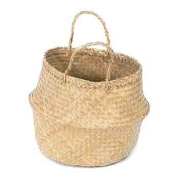 Svetlý úložný košík z morskej trávy Compactor, ⌀ 35 cm - Image 5