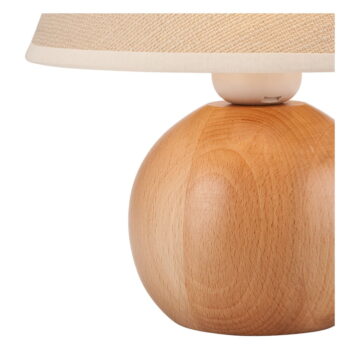 Béžová stolná lampa s textilným tienidlom, výška 24 cm Ball – LAMKUR - Image 6