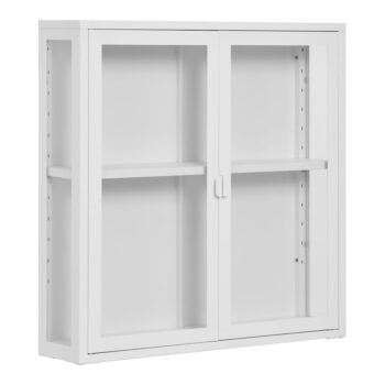 Biela kovová závesná vitrína 80x80 cm Brisbane – House Nordic - Image 2