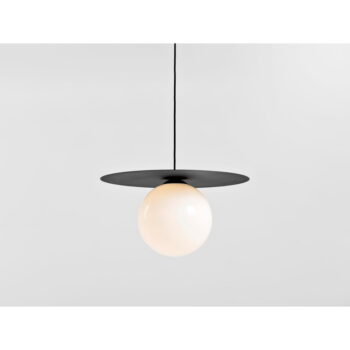 Čierne závesné svietidlo so skleneným tienidlom ø 50 cm Skiva Ball – CustomForm - Image 4
