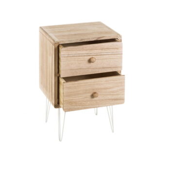 Nočný stolík z exotického dreva v prírodnej farbe Natural Way - Casa Selección - Image 2