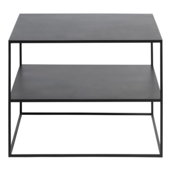 Čierny kovový konferenčný stolík 65x65 cm Pebble – Unique Furniture