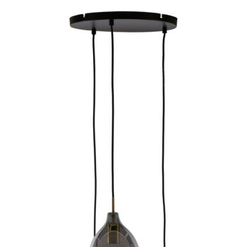 Závesné svietidlo so skleneným tienidlom v tmavosivo-bronzovej farbe ø 35 cm Lukaro – Light & Living - Image 6