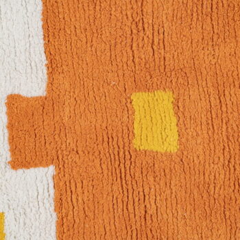Oranžový prateľný bavlnený behúň 90x175 cm Azteca – Ixia - Image 4