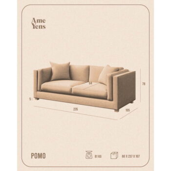 Svetlosivá pohovka 235 cm Pomo – Ame Yens - Image 6