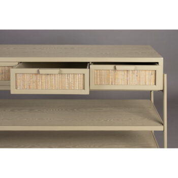 Béžový konzolový stolík v dekore jedľa 38x120 cm Yasu – Dutchbone – Obrázok 3