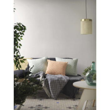 Pléd vo farbe slonovej kosti s podielom bavlny Euromant Agave, 140 × 180 cm – Obrázok 3