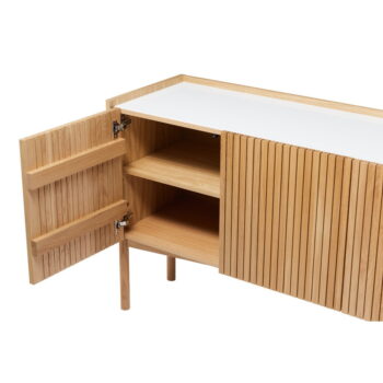 Nízka komoda v dekore duba v prírodnej farbe 177x42 cm Bottrup – Woodman – Obrázok 8
