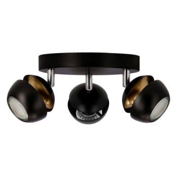 Stropné svietidlo s kovovým tienidlom v čierno-zlatej farbe 26x26 cm Boni - Candellux Lighting – Obrázok 5