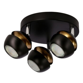 Stropné svietidlo s kovovým tienidlom v čierno-zlatej farbe 26x26 cm Boni - Candellux Lighting – Obrázok 6