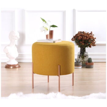 Taburet v horčicovej farbe Copper – Artie – Obrázok 3