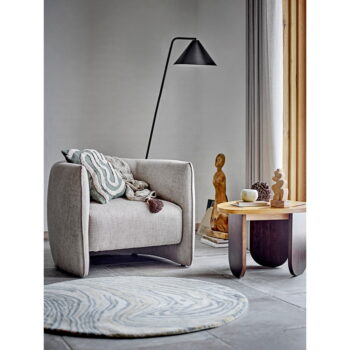 Čierna stojacia lampa s kovovým tienidlom (výška 165 cm) Latisha – Bloomingville - Image 2
