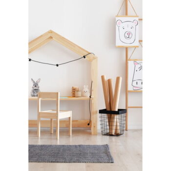 Domčekový detský pracovný stôl z borovicového dreva Adeko Bran, 40 x 111 cm – Obrázok 2