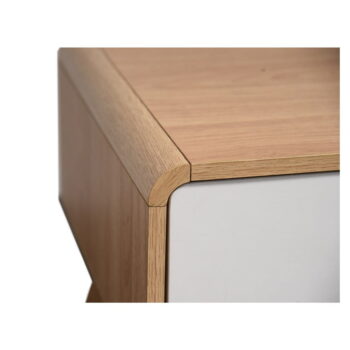 TV stolík v dekore duba v bielo-prírodnej farbe 100x40 cm Caitlin – Støraa - Image 5
