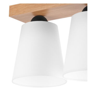 Biele stropné svietidlo s textilným tienidlom ø 15 cm Lula – LAMKUR - Image 4