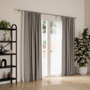 Roztiahnuteľná dvojitá garniža z nerezovej ocele 168 - 305 cm Cappa - Umbra - Image 7