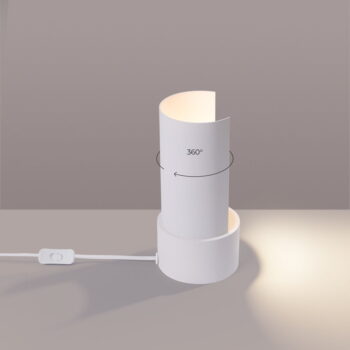 Biela stolová lampa (výška  21 cm) Aurea – Nice Lamps - Image 11