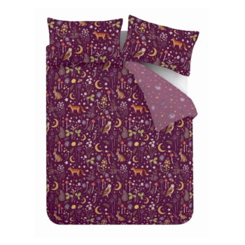 Fialové obliečky na dvojlôžko 200x200 cm Enchanted Twilight – Catherine Lansfield – Obrázok 2