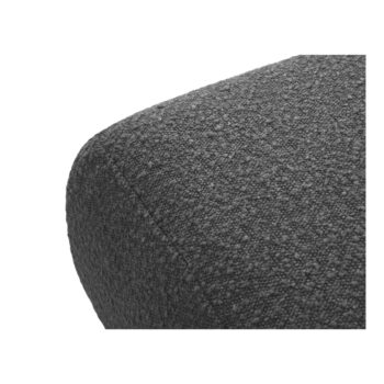 Tmavosivý taburet z textílie bouclé Molino – Micadoni Home - Image 3