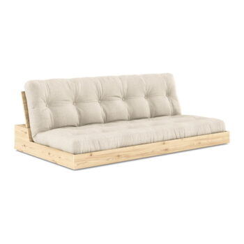 Sivo-béžová ľanová rozkladacia pohovka 196 cm Base – Karup Design