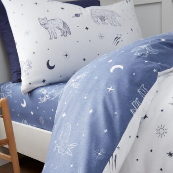 Napínacia flanelová detská plachta 70x140 cm Starlight Animals – Bianca - Image 2