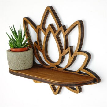 Polica v prírodnej farbe 33 cm Lotus – Kalune Design - Image 4
