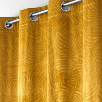 Žltý zamatový záves 140x240 cm Analia – douceur d'intérieur – Obrázok 2