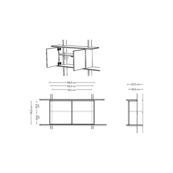 Zelený modulárny policový systém 68.5x68.5 cm Bridge - Tenzo - Image 3