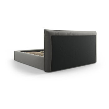 Sivá čalúnená dvojlôžková posteľ s úložným priestorom a roštom 140x200 cm Elio – Milo Casa - Image 5