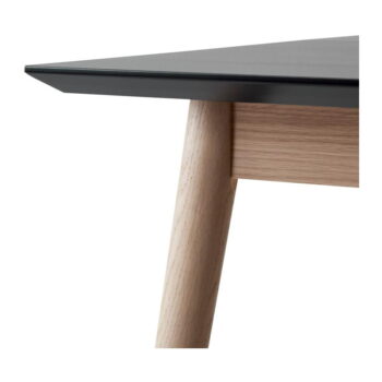 Rozkladací jedálenský stôl s čiernou doskou v čierno-prírodnej farbe 90x165 cm Meza – Hammel Furniture - Image 4
