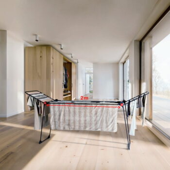 Čierny sušiak na bielizeň Infinity Flex 30m – Vileda - Image 7