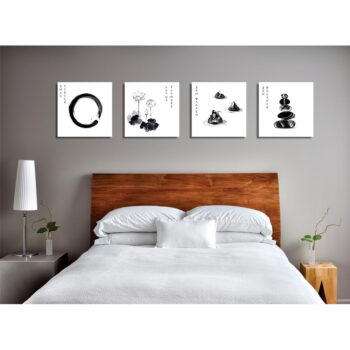 Obrazy v súprave 4 ks 30x30 cm Japanese Zen – Wallity - Image 2