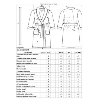 Antracitovosivý bavlnený župan veľkosť XL/XXL Terry – HIP - Image 3