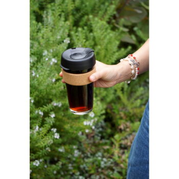 Čierny/hnedý cestovný hrnček 454 ml Brew Cork Black L – KeepCup - Image 2
