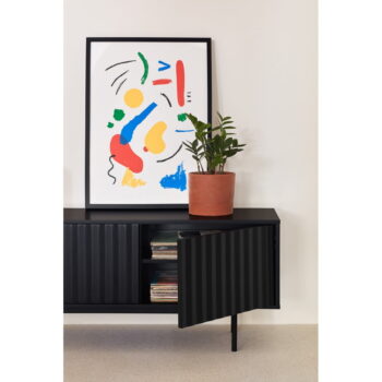 Čierny TV stolík 180x52 cm Sierra – Teulat - Image 8